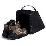 Case4Life Schwarze Wasserabweisende Stiefeltasche. Idealer Schuhbeutel für Arbeitsschuhe, Wanderschuhe, Kletter- oder Rugby-/Fußballschuhe