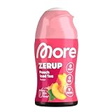 MORE Zerup, Peach Ice Tea, 65 ml (bis 8 L Fertiggetränk) - Zero Sirup mit Pfirsich Eistee Geschmack