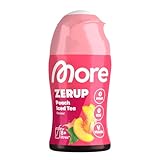 MORE Zerup, Peach Ice Tea, 65 ml (bis 8 L Fertiggetränk) - Zero Sirup mit Pfirsich Eistee Geschmack