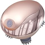 cotsoco Kopfmassagegerät elektrisch - IPX7 wasserdicht mit 4 Massageköpfen & 3 Massagemodi, tragbar für entspannende Kopfhautmassage und Tiefenreinigung (Roségold)