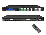MT-VIKI 4K HDMI Matrix Switch 8x8 HDMI Matrix Switch 8 in 8 Out USB HDMI Matrix Splitter und Switch mit Hintergrundbeleuchtetem Kontrollmenü RS232 LAN Port 4K@30Hz EDID HDCP ADI