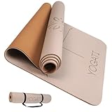 YOGATI Yogamatte rutschfest Schadstofffrei, mit Tragegurt. Yoga Matte mit Ausrichtungslinien. Ideal Yogamatten als Gymnastikmatte, Sportmatte, Fitnessmatte, Jogamatte - Yoga mat
