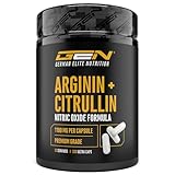 L-Arginin + L-Citrullin - 320 Kapseln - 1100 mg pro Kapsel - Citrullin + Arginin Base im 1:1 Verhältnis - Premium Aminosäuren - Laborgeprüfte Qualität - German Elite Nutrition