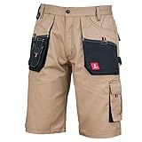 Urgent URG Berfus Kurz Hose Arbeitshose Sommer C 50, Khaki/Schwarz