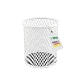 LEVIATAN Metall Stifteköcher - Stiftehalter rund aus Drahtmetall - Mesh Multifunktions Becher für Kugelschreiber - Stifte Halter für Büro/Schule Ø91 mm, Perlmuttfarben