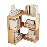 Eck-Bücherregal mit 5 Etagen, L-förmiges Holzregal für Wohnzimmer, Schlafzimmer, Heimbüro, platzsparend, freistehend, einfache Montage, Eckregal
