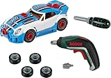 Bosch Car Tuning-Set | Zerlegbares Auto mit Tuning Zubehör | Mit batteriebetriebenem Akkuschrauber | Verpackungsmaße: 30 cm x 6,5 cm x 25 cm | Motorikspielzeug | Spielzeug für Kinder ab 3 Jahren