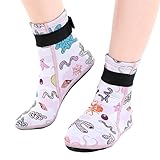 JSTHHTT Neoprensocken Kinder 3mm, Tauchsocken Neoprensocken, Warm schwimmsocken, Halten Neopren Socken, Mit Klettverschluss Beachvolleyball Socken für Schnorcheln, Surfen, Beach Volleyball, Strand