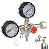 CPROSP Druckminderer Bier Druckregler CO2, Druckregler CO2-Regler, CO2 Druckminderer Profi Mehrweg, Druckminderer mit Doppelmessgerät W21.8 für Bier Maschine, Bierbrauen, Bierzapfanlage