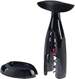 Le Creuset, Geschenkset mit Korkenzieher und Kapselschneider, Entfernung von Weinkorken, Schwarz, Polycarbonat, GS200, 59062011007461