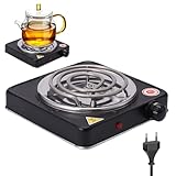 Elektrischer Kohleanzünder, Kohlebrenner aus Metall, 1000W Premium Kohleanzünder Elektrisch Mobile Herdplatte Elektro Hotplate mit Edelstahl Heizspirale Stainless Steel für Kaffee Teezubereitung Küche