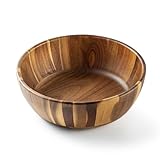 JF JAMES.F Große Salatschüssel,Obstschale, Obstkorb, Holzschale, Bowl Deko Schalen aus Akazienholz vielseitige Servierschale Schüsseln für Salate, Obst, Hauptgerichte
