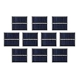 AOSHIKE Mikro-Solarzellen, 3 V, 120 mA, DIY, Solar-Epoxidplatte, elektrische Spielzeugmaterialien, Photovoltaikzellen, Ladegerät, 60 x 55 mm, 10 Stück