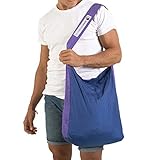 Ticket to the Moon 10, 20 und 40 l umweltfreundliche Tasche – Fair Trade und handgefertigt Fallschirmseide Nylon Upcycling Eco Market Bag, Königsblau/Violett, Medium (20L)