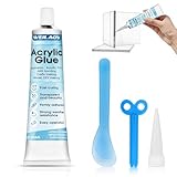 WEILAOK Acrylkleber, Acrylglas Kleber, Colle Acrylique, Ultra Stark Lsolierung und Wasserdichtigkeit, Geeignet zum Verkleben von Acryl, Metall, Glas Usw, 100ml