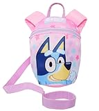 Mädchen Bluey Rucksack mit Zügeln für Kleinkinder, abnehmbares Sicherheitsgeschirr, Kindergartentasche, Mini-Rucksack, rose, Einheitsgröße, Rucksack