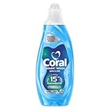 Coral Magic Wash Quick & Care Waschmittel Sports & Synthetics Flüssigwaschmittel für 15 Minuten Kurzwäsche mit PRO-S Technologie 54 WL