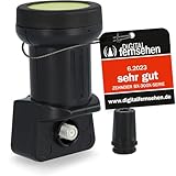 [ Test 2X SEHR GUT *] ZEHNDER Single LNB, LTE Abschirmung, Sun Protect UV Schutz, 1Fach HD 4K LNB für 1 Teilnehmer für Direktanschluss (Fernseher, Sat Receiver) LNC für Satellitenschüssel Antenne
