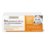 IBU-ratiopharm 400 mg akut Schmerztabletten: Der Allrounder bei Schmerzen und Fieber. Wirkstoff: Ibuprofen, 50 Filmtabletten