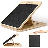 Schrägbrett Physiotherapie - Wood Slant Board,Verstellbarer Rutschfeste Wadendehner,Übung Körper Gleichgewicht strecken Beinmuskeln, Balance Board für Erwachsene Kinder