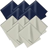 Quelcc 10 Stück Brillenputztücher, Mikrofaser Reinigungstuch, Microfaser Display Reinigungstuch, für Brillen, Bildschirme, Kamera-Mikrofasertuch(15 x 18cm)