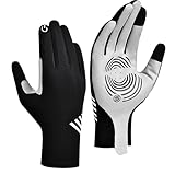 Straßenradhandschuhe Für Männer Radfahren - Gepolsterte Fahrradhandschuhe | Atmungsaktives Halbes Fingerradfahren | Warm Gepolstert | Anti-Schlupf-Palmengriff Leicht | Anti-Schlupf-Palmengriff Leicht