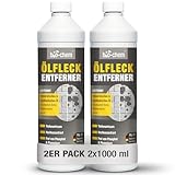 bio-chem Ölfleckentferner 2x 1 Liter - Zur effektiven Entfernung von Ölflecken aller Art - für Pflastersteine, Beton, Asphalt u.v.m. - Made in Germany
