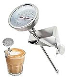 PW TOOLS Milchthermometer, Kaffee Thermometer, Tee Thermometer, Milchaufschäumer Temperaturmessgerät, Edelstahl Multifunktions Temperaturmessgerät mit Clip, Barista Werkzeuge