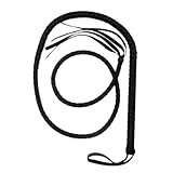 Mayting Kunstleder Stier Peitsche, Katze Frau Kostüm Peitsche Western Cowboy Peitsche, Performance Halloween Cosplay für Indiana (Schwarz)