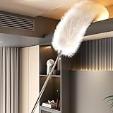 Staubwedel Teleskop Waschbar Duster Lang Ausziehbar, Staubwischer mit Teleskopstange, Staubmagnet Verbiegbare Staubfänger Spinnenwebenentferner für hohe Decken Deckenventilator (Grau)