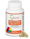 Vihado Multivitamin – Vitamine A-Z und Multimineral-Komplex – 26 Vitamine und Mineralstoffe hochdosiert – Nahrungsergänzungsmittel mit Q10, Zink und Tagetes Erecta – 1 Kapsel/Tag, 60 Kapseln