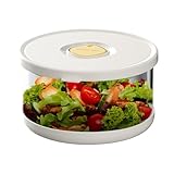 Salatbehälter aus Glas – luftdichte, auslaufsichere Schüssel, langlebige Lunchbox mit Deckel, versiegelter Mahlzeiten-Vorbereitungsträger für Schule, Küche, Restaurant, Kühlschrank, Camping, Picknick