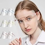 Transparent Protective Visor Suitable for Adults and Children, Face Shield Face Protection can be Cleaned, Interchangeable and Reusable (with 12 Visors + 6 Glasses Frames) (b)