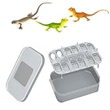 Esforzarse Reptilien-Eier-Inkubator, Eierbrutkasten mit 12 Gittern, Reptilien-Zuchtbox, Brutkasten für Reptilien-Eier, Reptilien-Inkubations-Eiertabletts, Inkubator für Reptilieneier(Transparenter)