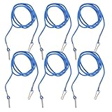 CLISPEED 6 Stück-Pack Winterhandschuh Clips mit Sicherheitsleine Leichter Handschuhhalter für Fäustlinge Elastisches Nackenband für Skifahren Snowboarden und Outdoor Spiele