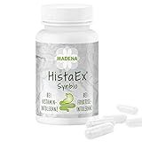 MADENA HistaEx Synbio – Milchsäurebakterien und Bifidobaktieren bei Histaminintoleranz und Fruktoseintoleranz – 60 Kapseln + 2 lösliche Ballaststoffe, Tagesdosierung von 20 Mrd. Keimen