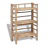 vidaXL Blumenregal Bambus Holzregal Standregal Pflanzregal...