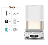 dreame X40 Ultra Complete Saugroboter mit Abnehmbarem&Hebarem Wischmopp, Umfangreiche Reinigung Durch die Seitenbürste, 12000Pa, 70℃ Mopp&Washboard Selbstreinigung, Automatische Entleerung&Nachfüllen