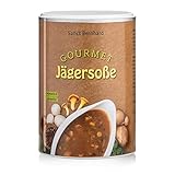 Sanct Bernhard Gourmet-Jägersoße | Vegetarisch & glutenfrei | Mit erlesenen, aromatischen Champignons & feinwürzigen Pfifferlingen | 280g
