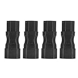 ERYUE Kompakter IEC320-C14-auf-C15-Netzteilanschluss, 4-teiliger PVC-Netzkabeladapter für Serverraumausrüstung