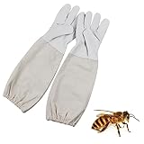 Imkerhandschuhe aus Ziegenleder Imkerhandschuhe Herren Schutzhandschuhe Bienenzucht Handschuhe Mit Belüftetem Ärmel Perfekt Schutz für die Imker Imkerei Versorgung Unisex Imkerhandschoenen