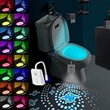 COLEESON Toilette Licht WC-Nachtlicht, Toilettenschüssel Nachtlicht, 16 Farben Motion Sensor wc nachtlicht mit Projektorlampe, wasserdicht LED-Waschraum, USB Ladung, für Kinder Badezimmer Hause