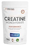 CREAPROOF® Creatin Monohydrat 500g - Creatin mit höchster Reinheit - durch unabhängige Laboranalyse bestätigt - Kreatin-Monohydrat frei von Schwermetallen oder Schadstoffen - Premium Kreatin Pulver