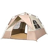 Campingzelt 4-6 Personen Pop Up Zelt 4 Jahreszeiten Wasserdicht Winddicht Instant Camping Zelt mit Tür und Fenster für Outdoor Familie Camping, Wandern, Jagd