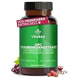 Vitabay OPC Traubenkernextrakt 1000 mg Hochdosiert - 120 Vegane Kapseln Time Released - Traubenkernextrakt mit Polyphenole - natürliche Pflanzenstoffe ohne unerwünschte Zusatzstoffe - Laborgeprüft
