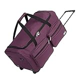 MONZANA® Reisetasche mit Rollen 85 Liter Volumen Trolley Funktion Teleskopgriff 70x36x34cm Standfüße XL Groß Weichgepäck Reisegepäck Gepäcktasche