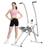 Vertikale Klettermaschine,CEIEVER Tragbarer Crosstrainer Stepper mit Einstellbarer Pedale 150Kg Last Treppe Stepper Klappbare mit LCD-Instrumentenanzeige für Heimtraining,Fitnessstudio