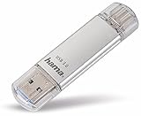 Hama 64 GB USB Stick mit USB 3.0 und USB 3.1-Type-C (2-in-1...