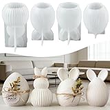 Easter Silicone Mould,Silicone Moulds Casting Moulds Easter Silicone Moulds,Silikonform Frühling,Silikonformen Osterhase Gießformen Ostern Frühling,Pack of 4 Silicone Mould, Casting Moulds