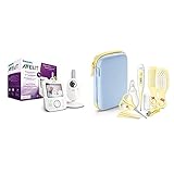 Philips Avent Babyphone mit Kamera SCD843/26-3,5 Zoll Farbdisplay, Tag und Nachtsicht, Scroll- und Zoomfunktion, weiß & Babypflege-Set SCH400/00, 10 Teile, für zu Hause und unterwegs, gelb